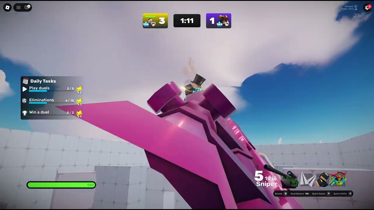 1v1 my friend on roblox rivels(: