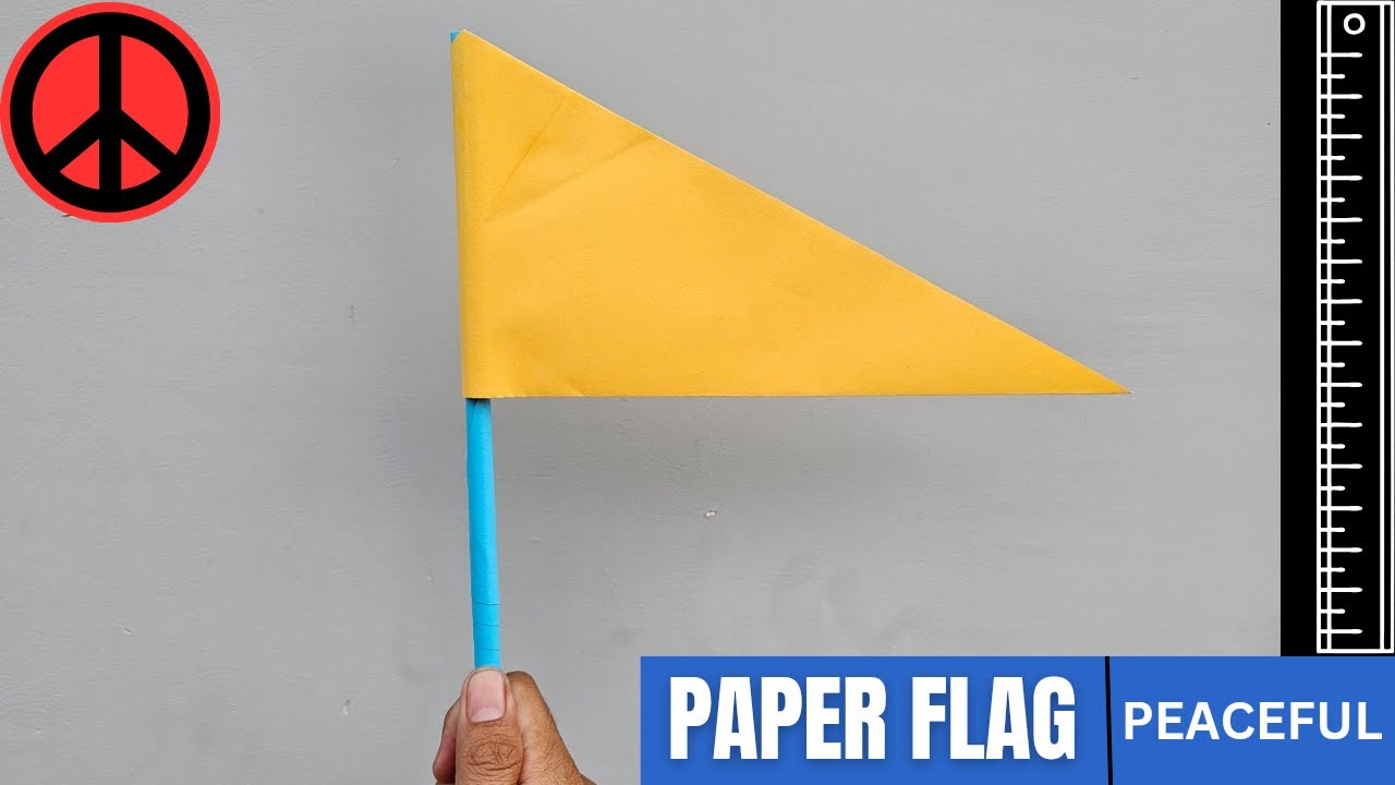 How to make a paper flag, paper flag art, a4 size paper flag, craft paper flag