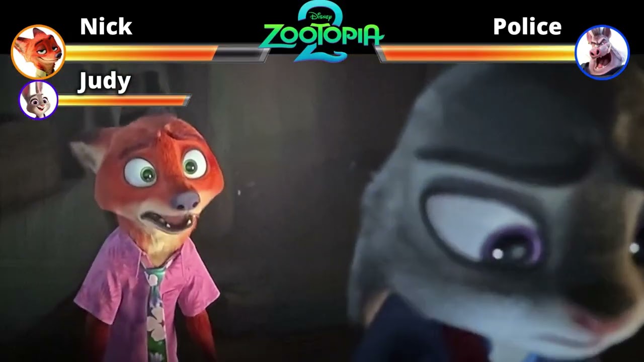 Judy Hopps & Nick Wilde Vs Police| Battle with healthbars