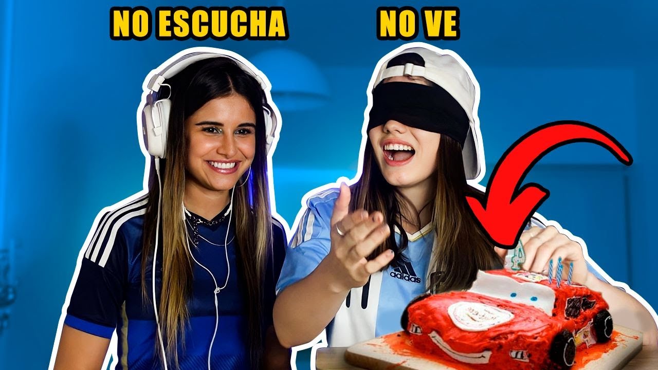 COCINAMOS UNA TORTA SIN ESCUCHAR Y SIN VER😨