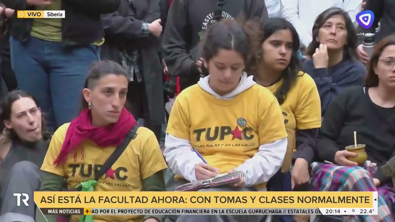 Estudiantes de Rosario mantienen la toma de facultades con dictado normal de clases