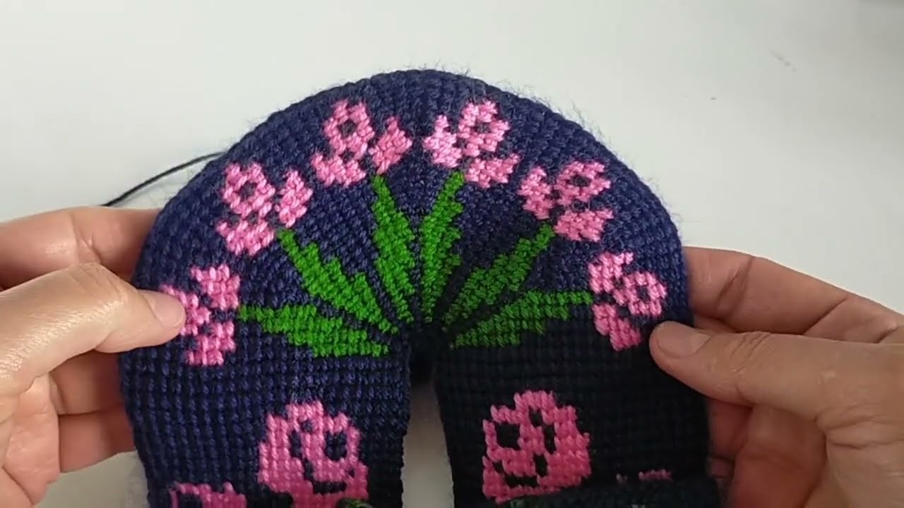 (2.video)Güllü tunus patik orta yapımı #patikmodelleri #tunusişipatikmodelleri #aboneol #knitting