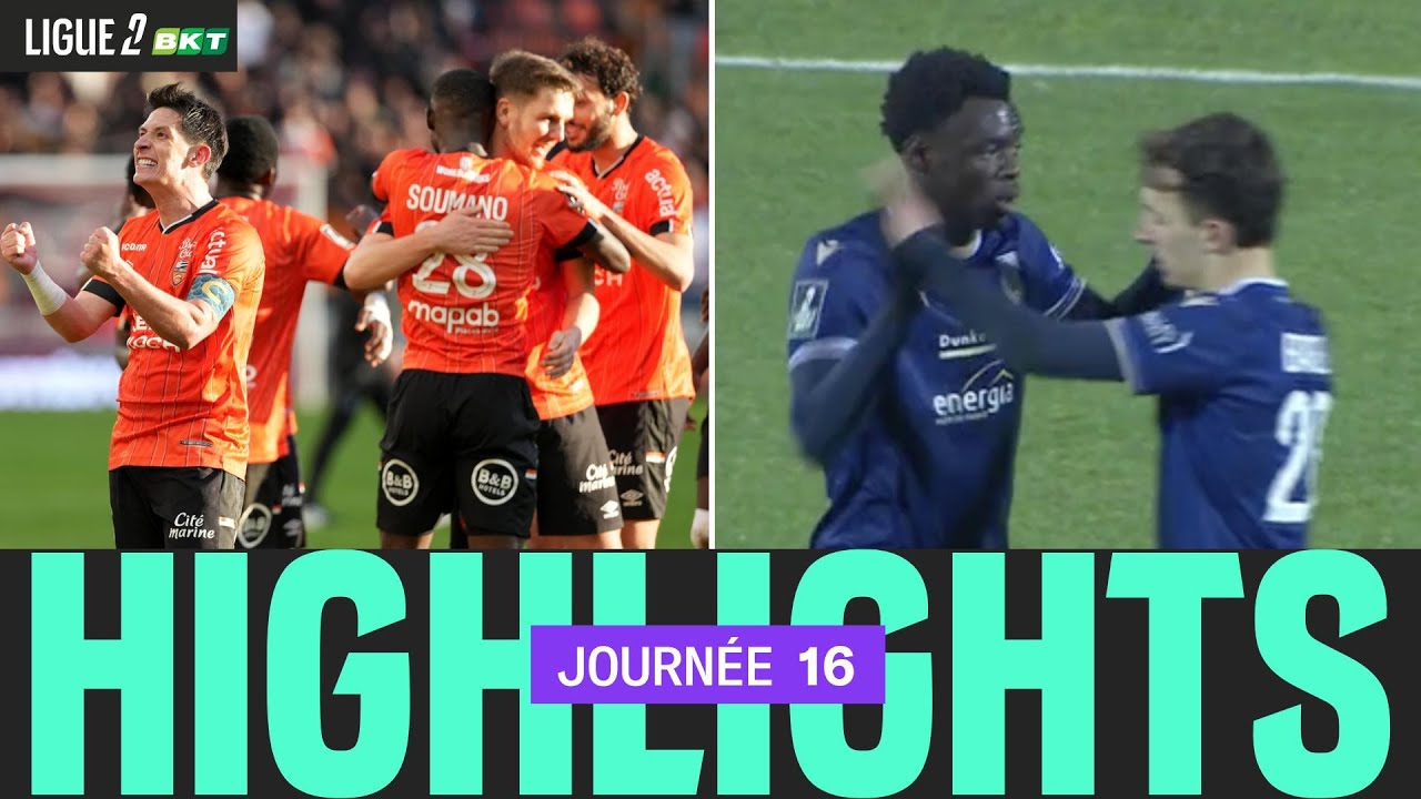 R&eacute;sum&eacute; 16&egrave;me journ&eacute;e - Ligue 2 BKT 24/25