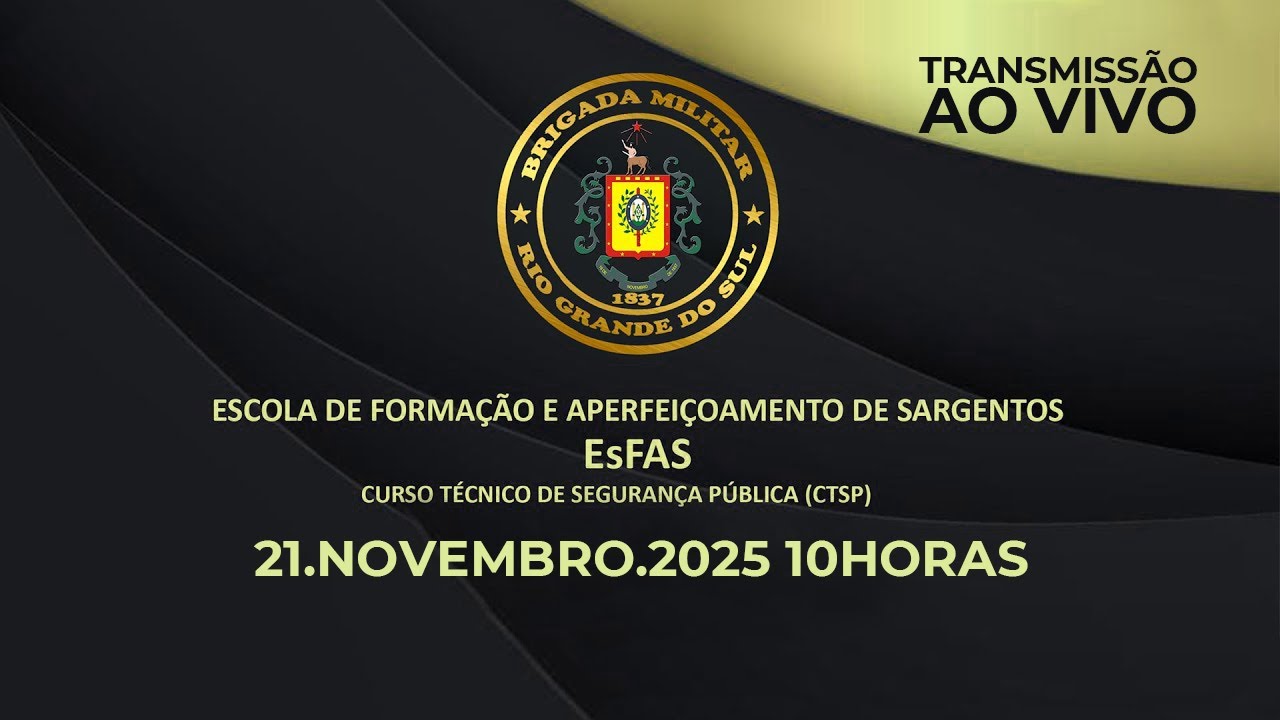 TRANSMISSÃO AO VIVO FORMATURA CTSP 2025 da EsFAS Santa Maria-RS
