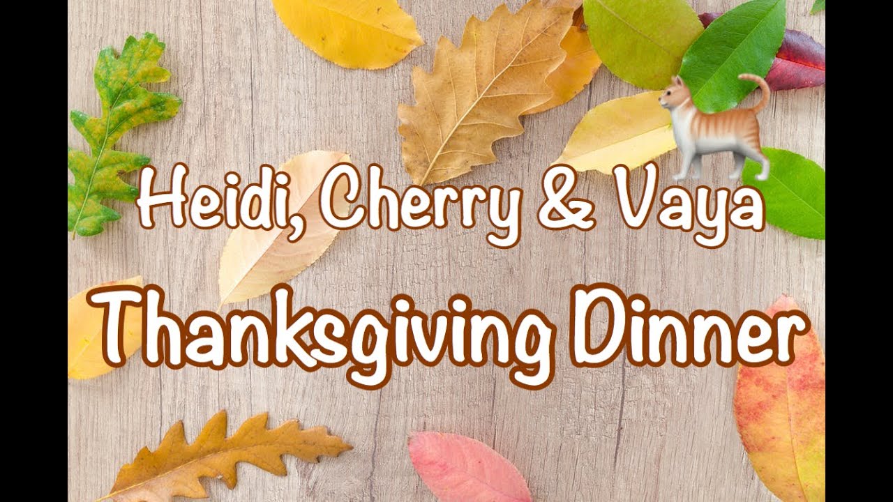 Fun Bedtime Story For Kids | Heidi, Cherry & Vaya - Thanksgiving Dinner