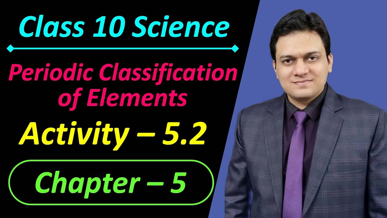 Activity 5.2 Chapter 5 Periodic Classification of Elements Class 10 Science
