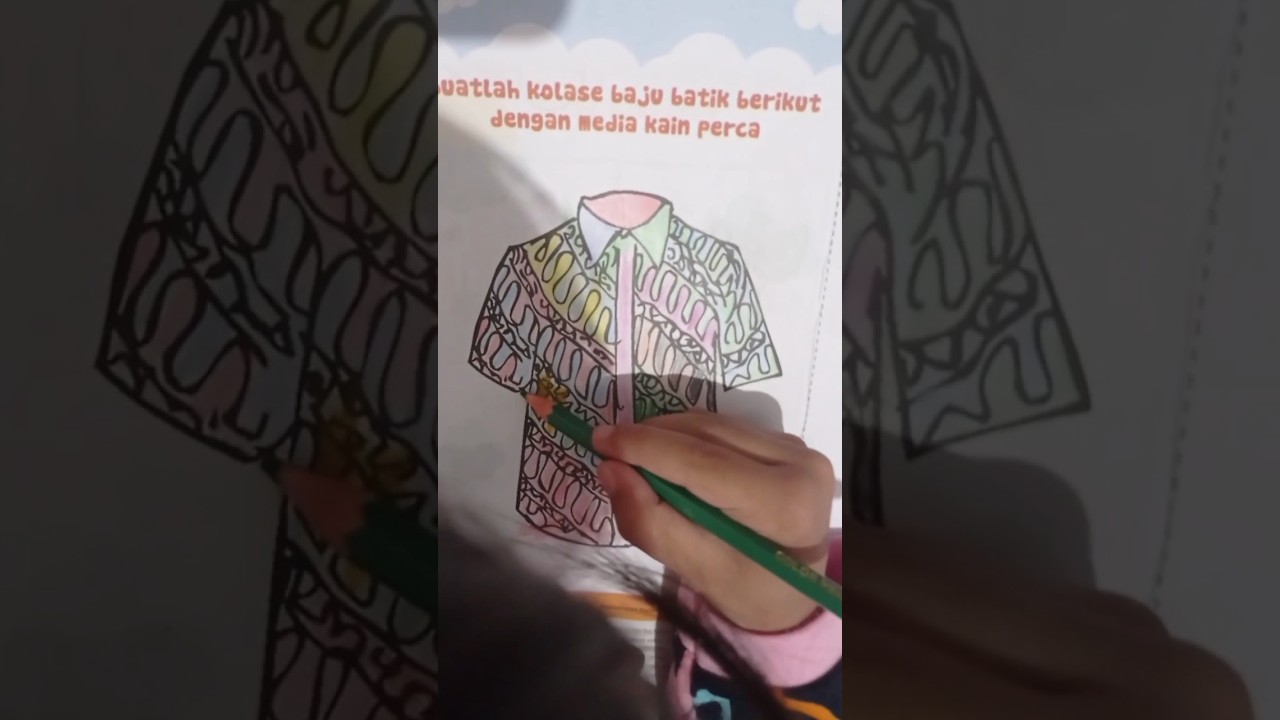 menggambar baju batik #batik #bajubatik #shortvideo