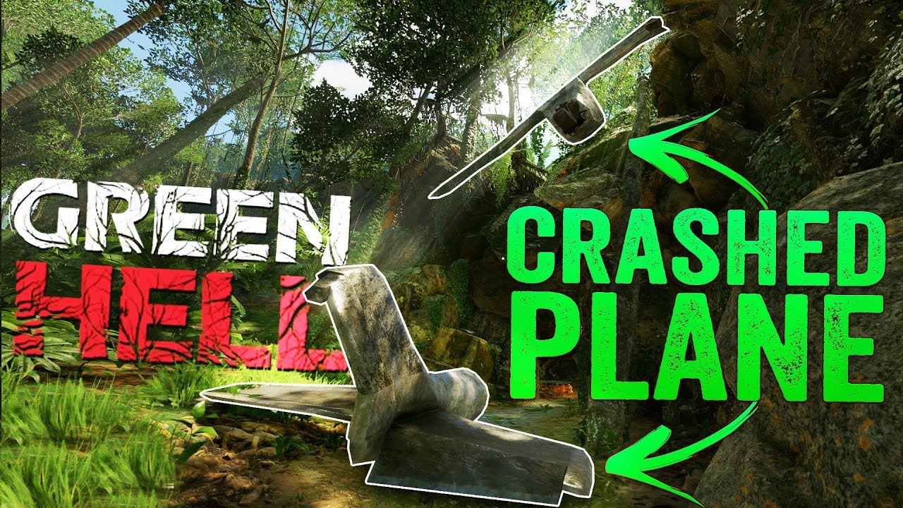 Green Hell - Tribal Battle-zone - Finding A Crashed Plane & Giant Cave - Green Hell PC Gameplay