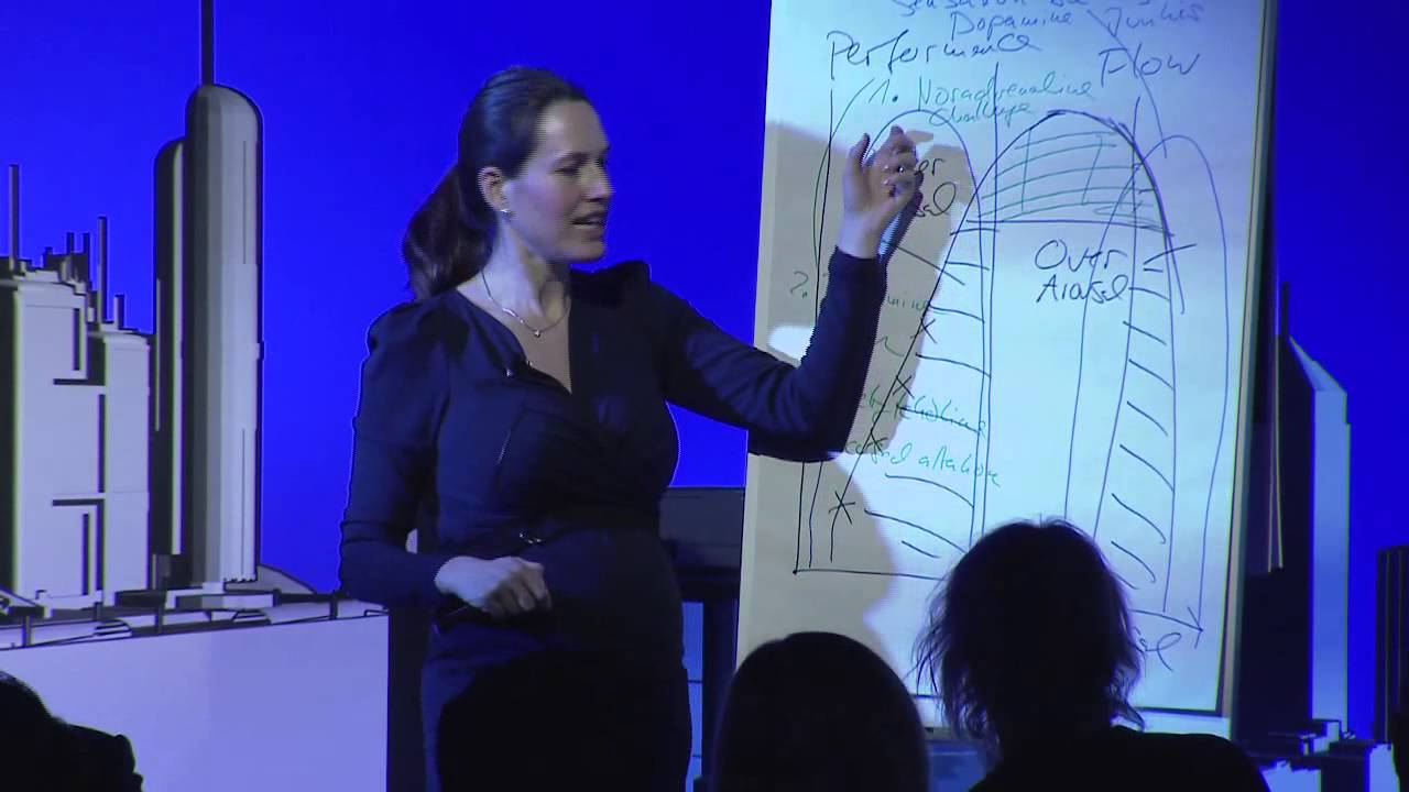 Friederike Fabritius presenting to top executives in Barcelona