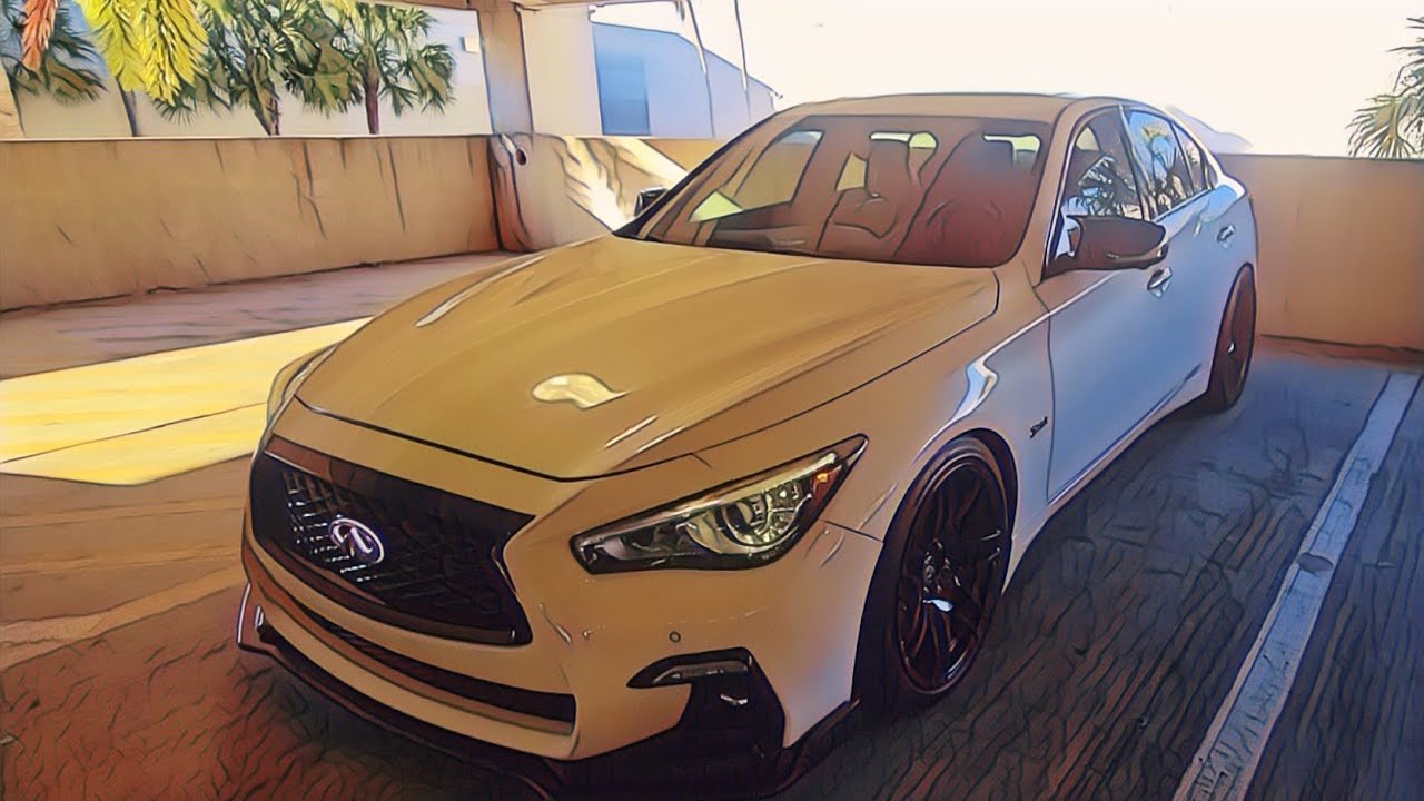  Infiniti Q50S Red Sport Goes To The JDM car meet