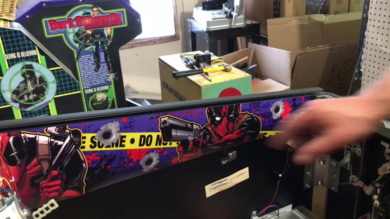 Deadpool Pinball Machine How To Install Side Art Blades www.pinballpro.com