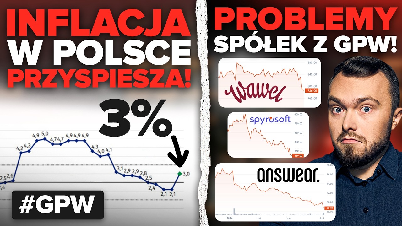 Chaos na GPW. Inflacja znowu rośnie, a sp&oacute;łki zaliczają czarną serię!
