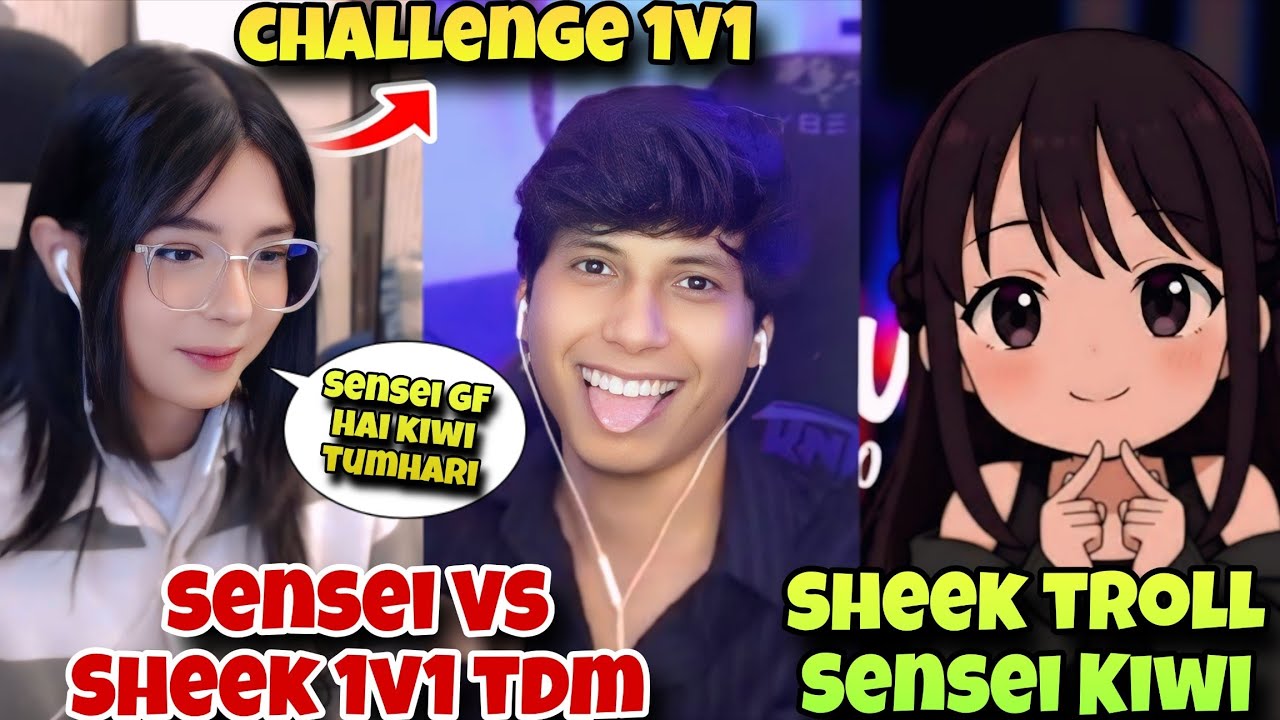 Sheek Troll Sensei Kiwishio 😂 Sheek Challenge Sensei Vs Sheek 1v1 TDM 🥵