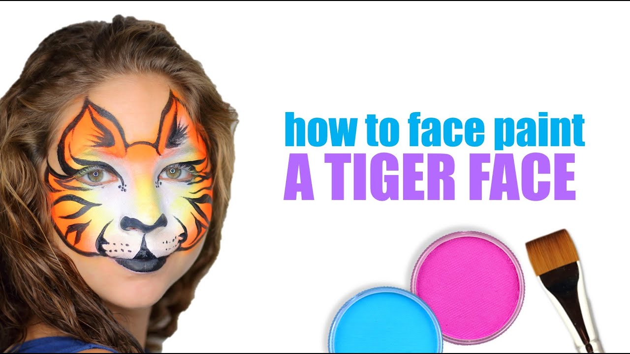 How to Face Paint a Tiger Face - Demo / Tutorial