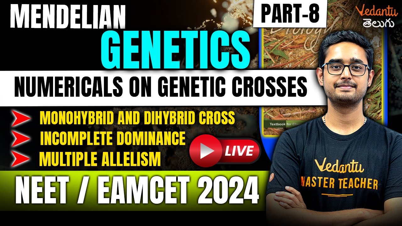 Mendelian Genetics | Numericals On Mendelian Cross | NCERT Biology | NEET 2024 | EAMCET 2024