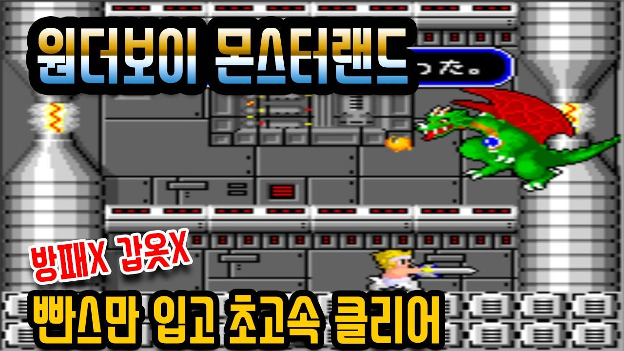 빤스만 입고 달려봤음? - 원더보이 몬스터랜드 노다이 고전게임 원코인 오락실 게임