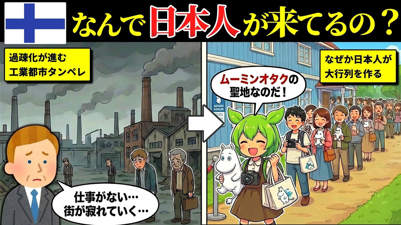 日本の社畜さん、疲れて「ムーミン」にガチった結果、なぜか地球の裏側の街を救ってしまうｗｗ