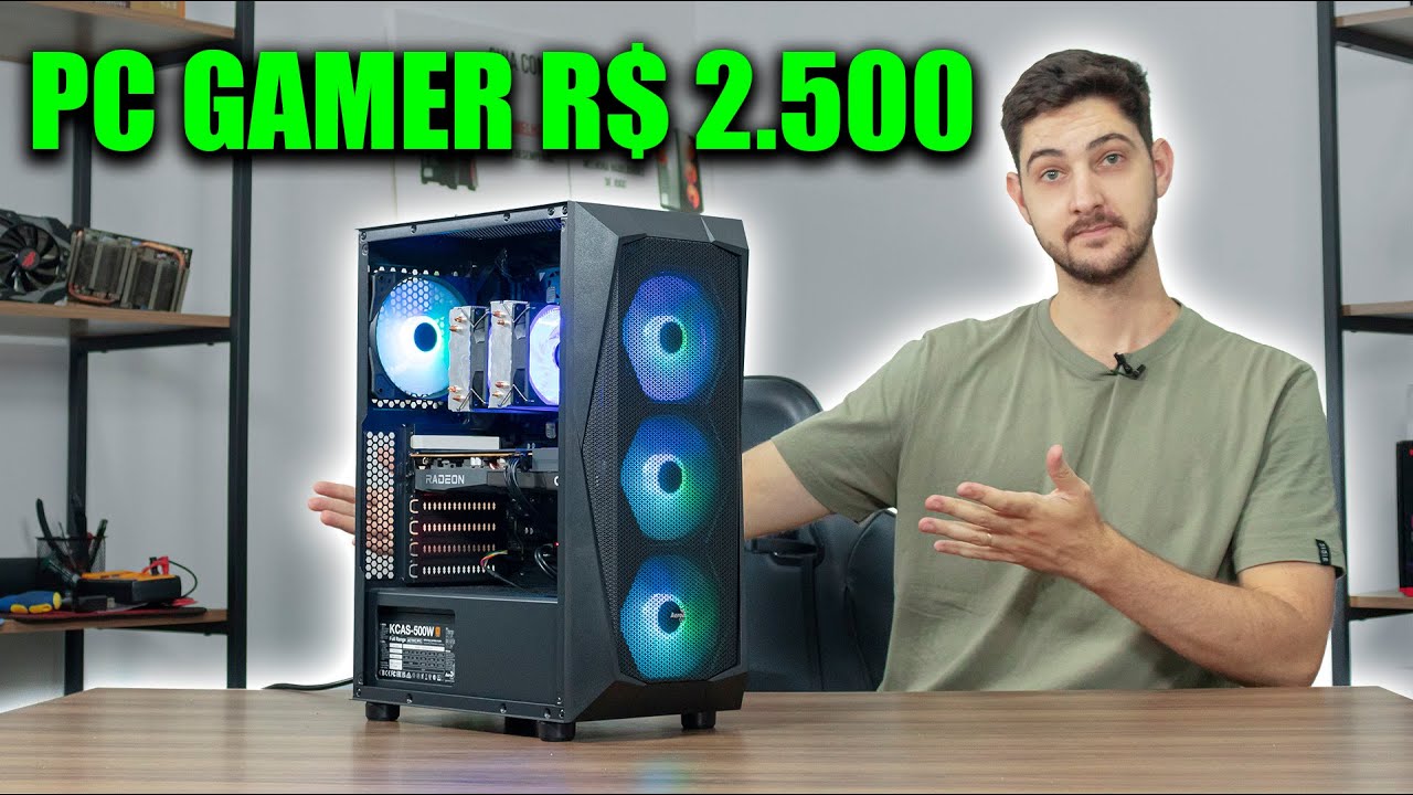 MONTEI ESSE PC GAMER COM 2500 REAIS EM 2024, RODA TUDO!