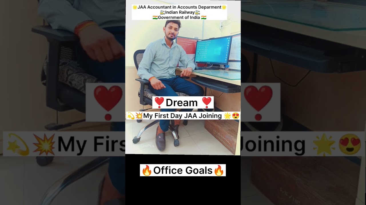 JAA accountant Joining First day #shorts #railwayexam #railwayntpc #rrbntpc #rrb #jaa #railway
