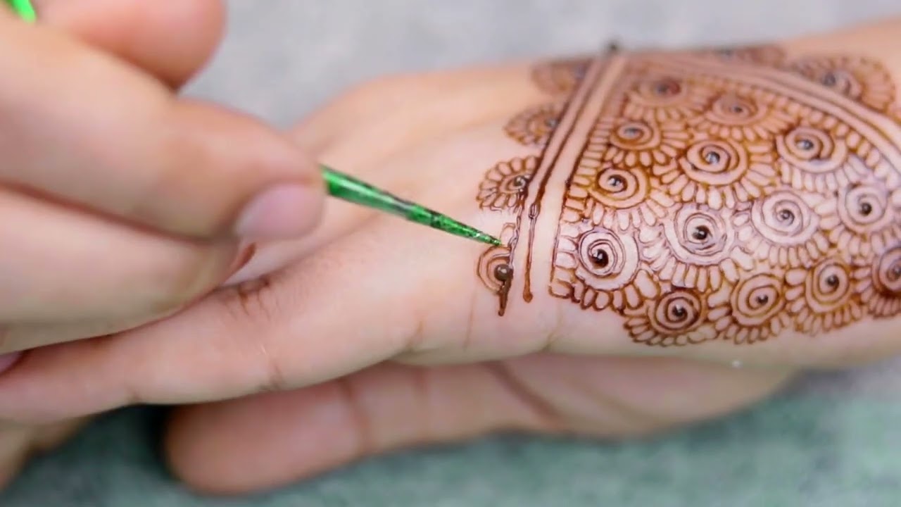 Easy mehndi simple henna for girls #beautiful #mehndi #henna 