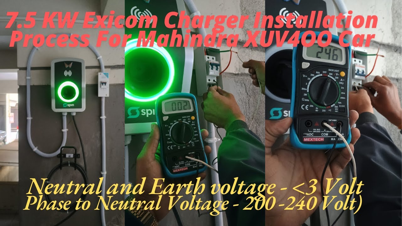 Unboxing and Installation 7.5KW EV Charger Mahindra XUV400 Car Video. #mahindra #evcar