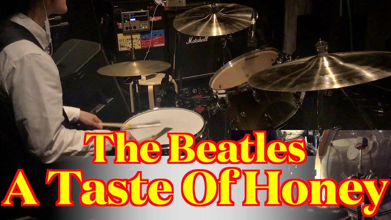 The Beatles - A Taste Of Honey (Drums cover from fixed angle)