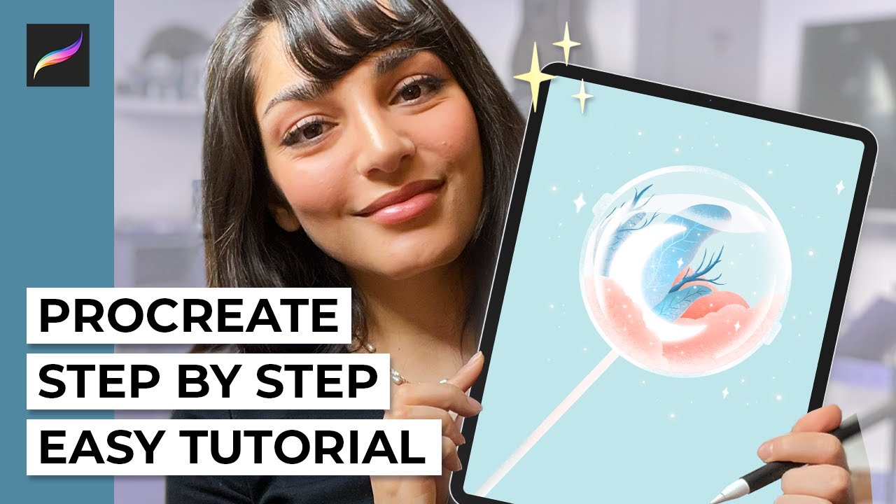 Step-by-Step Procreate Tutorial | Dreamy Lollipop Digital Drawing on iPad Pro