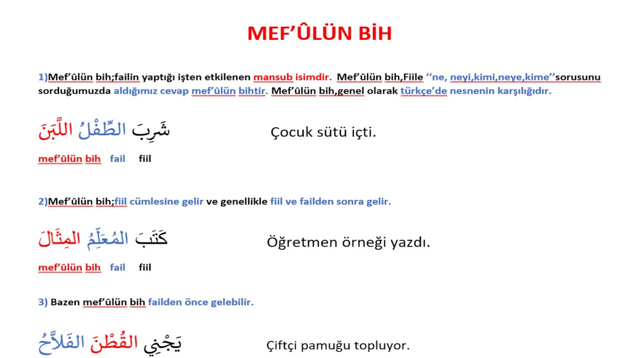 MEFULÜN,MEFULU,MEFULÜ BİH 9 dakika da öğrenme garantili püf noktalarıyla (fiil fail meful)