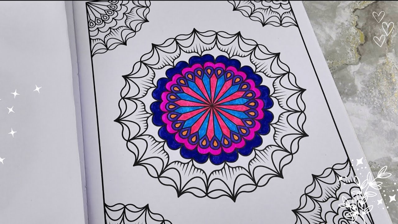 Day 9/10 | Relaxing Mandala Colouring 🌸 Mandala Colouring Book 📖 