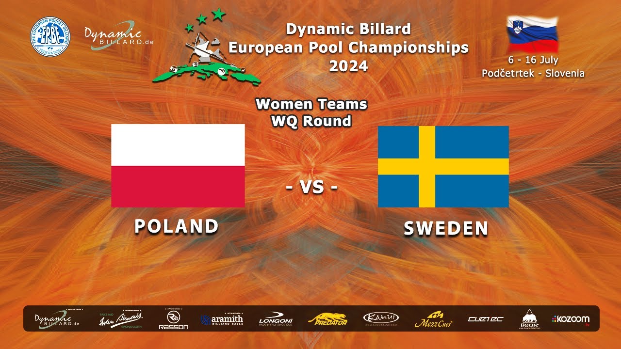 Day 8; Teams POL V SWE: Dynamic Billard European Championships 2024 Men, Women, Wheelchair & U23's.