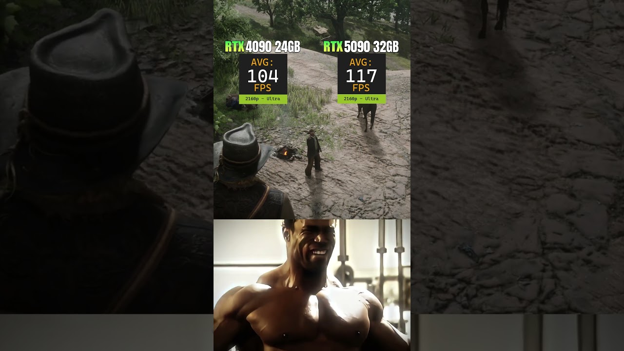 RTX 4090 vs RTX 5090 Red Dead Redemption 2 Benchmark. #pcgaming #rdr2 #benchmark #5090 #nvidia