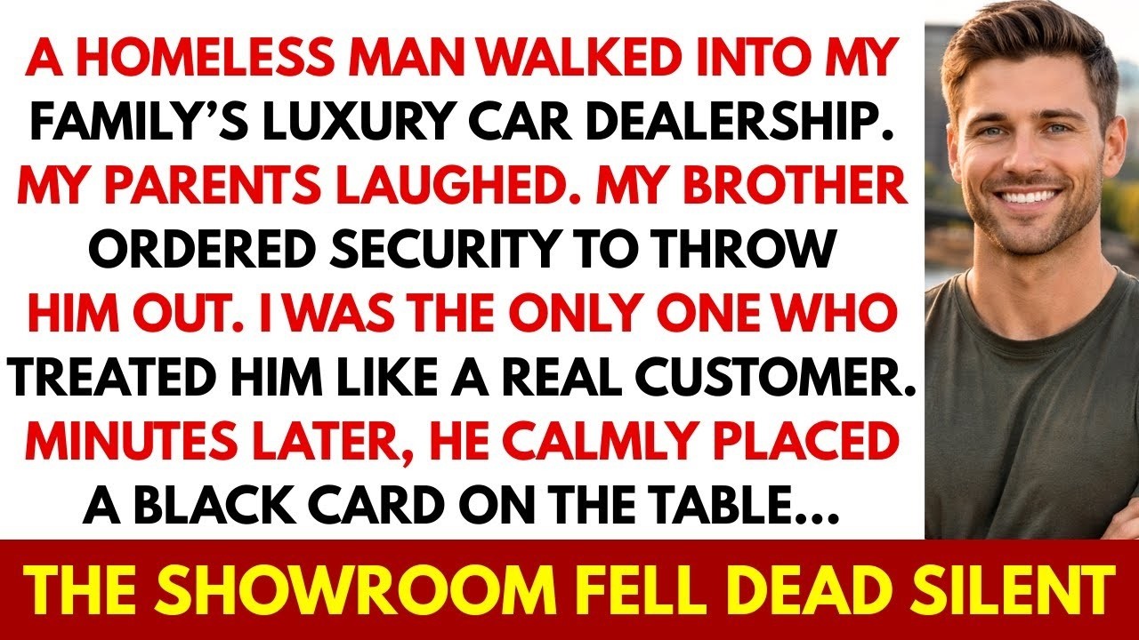 My Family Humiliated a Homeless Man at Our Car Dealership — They Never Knew He Was a Billionaire