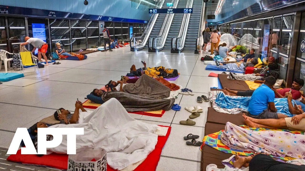 Israelis Take Shelter in Underground Train Station During Iranian Missile Strikes | APT