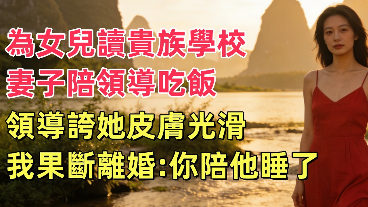 為女兒讀貴族學校，妻子陪領導吃飯，領導誇她皮膚光滑，我果斷離婚：你陪他睡了吧