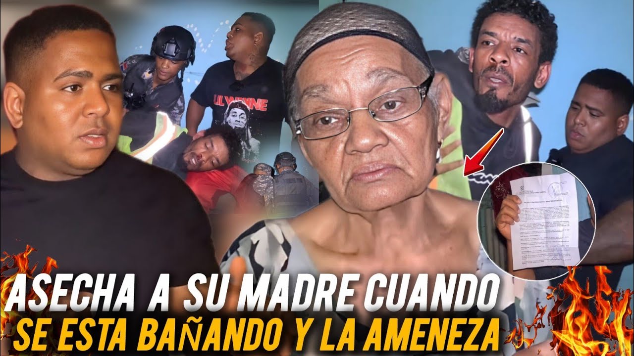 ASECHA A SU MADRE CUANDO SE ESTA BA&Ntilde;ANDO Y LA AMENAZA CON UN MACHETE