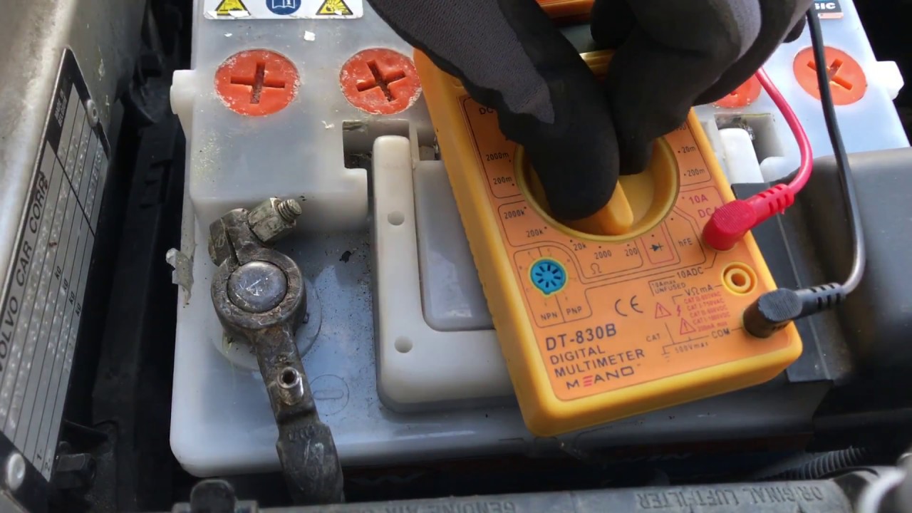 PKW Ruhestrom messen Kriechstrom ermitteln mit Multimeter Volvo V70 Anleitung