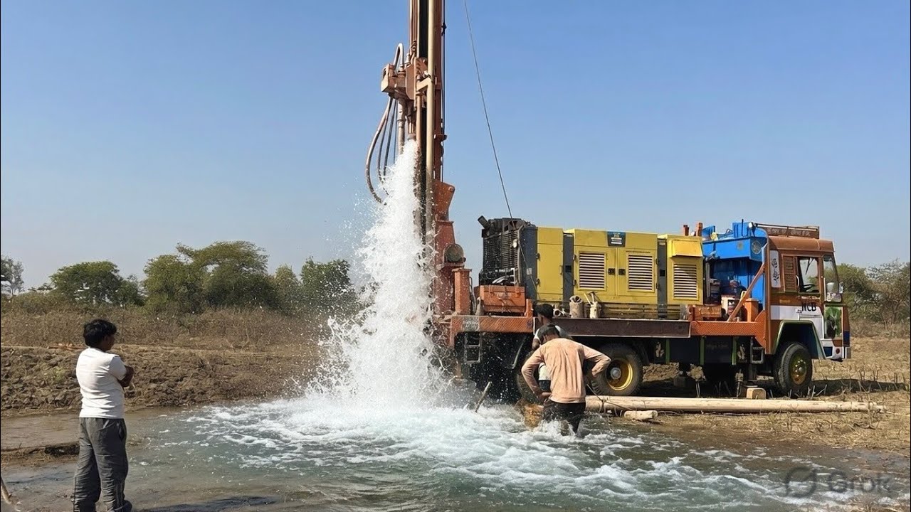 Borewell Drilling - 5 Hp Motor 250 Feet Deep boring With Coconut water checking Method | Borewells