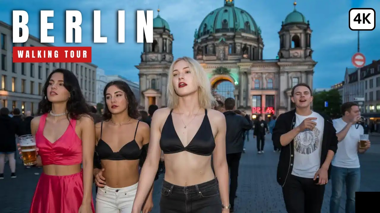 Berlin Nightlife 4K Walking Tour 🌙 (2025) | Vibrant City Cernter in summer 🔥 | Mitte District