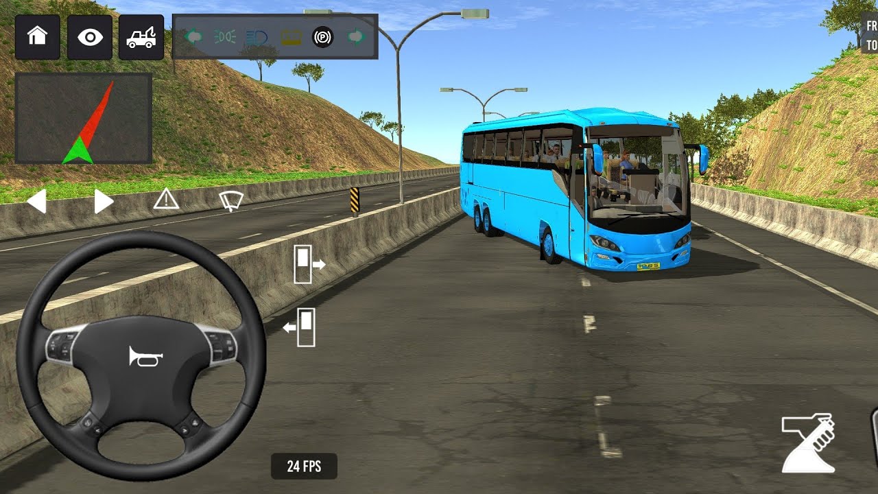 Euro Bus Driving Game Public Transportation 2024 -  Indonesia Bus Simulator Android Gameplay 