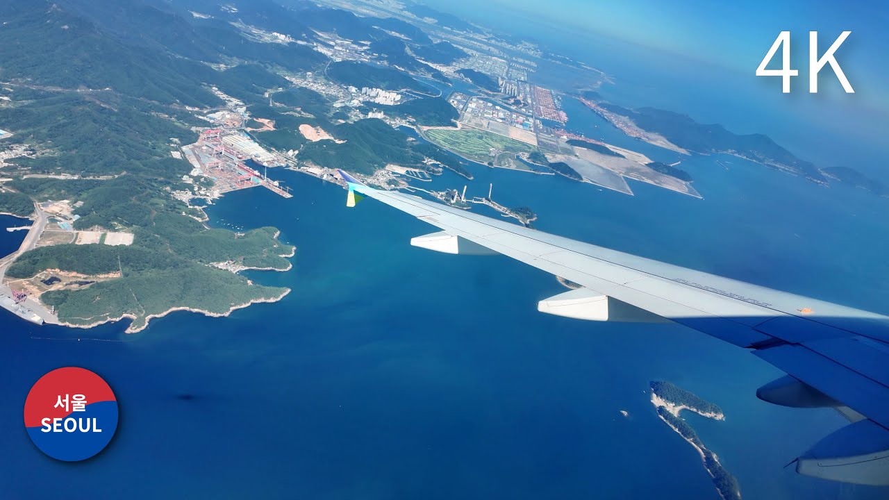 4K Full flight video l Seoul(Gimpo) to Busan(Gimhae) l Air Busan l BX8817 l Airbus A320