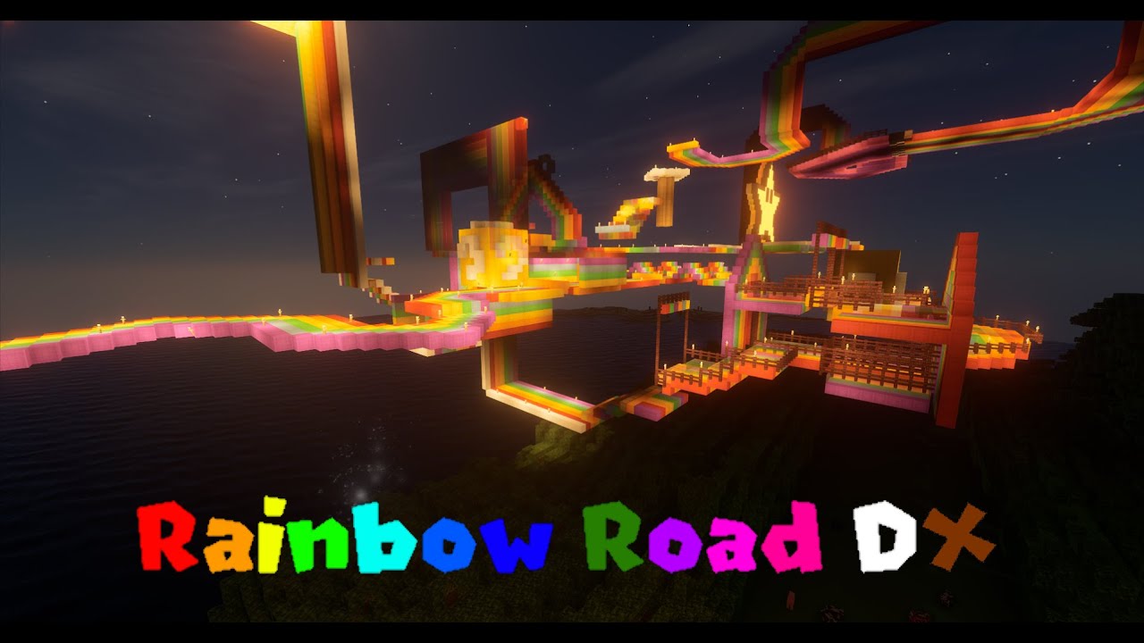Rainbow Road DX from CTGP-7 in Minecraft Preview 2