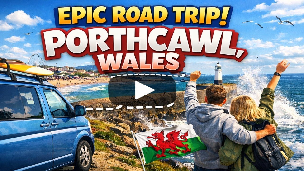 Driving Tour from England to Porthcawl, Wales 🇬🇧 Scenic UK Road Trip. Ambient Car Sounds, No Talking