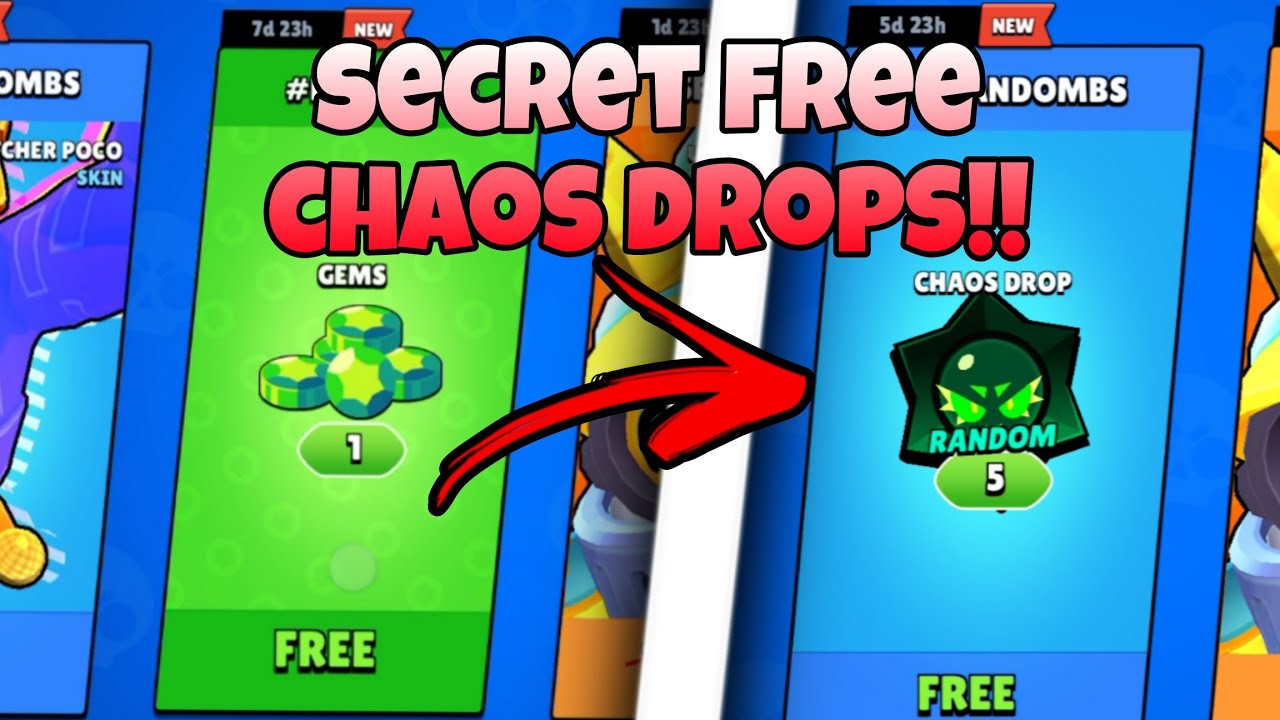 How to get 5 FREE CHAOS DROPS in Brawl Stars!!