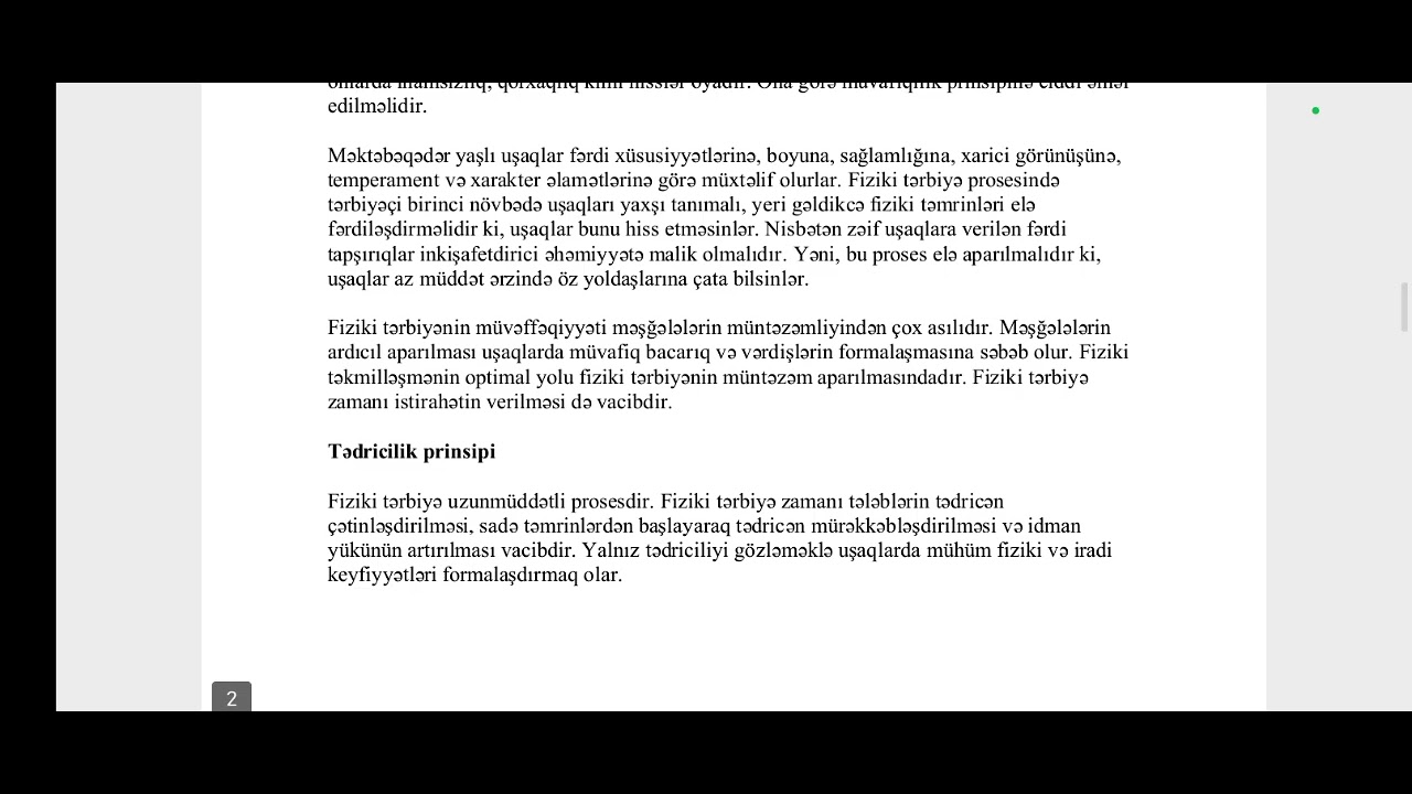 Fiziki Terbiye. Məktəbəqədər 