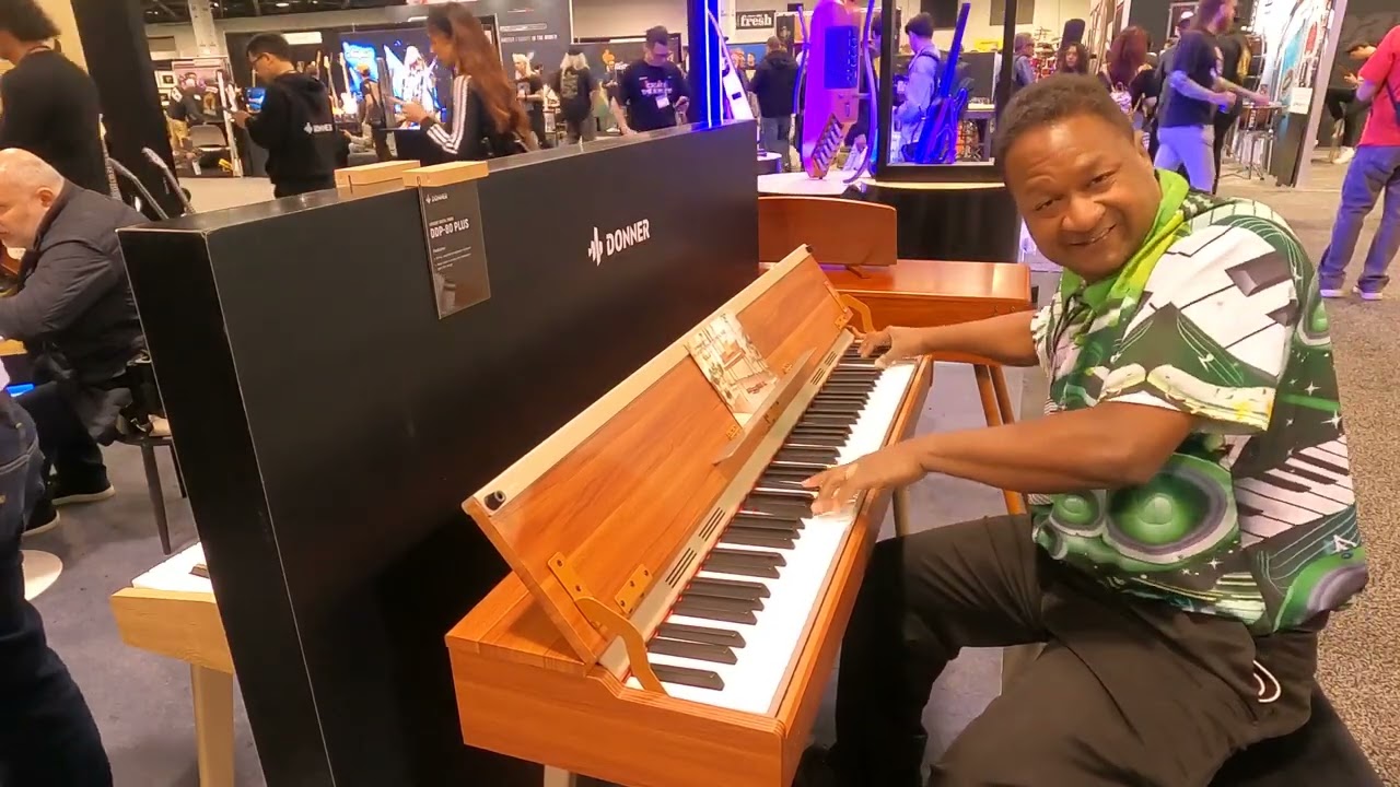 Kris Nicholson Test Drives the Donner DDP-80 Plus Digital Piano at Namm 2023