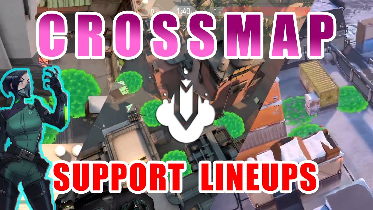 Crazy CROSSMAP SUPPORT LINEUPS Guide for EVERY MAP - Valorant