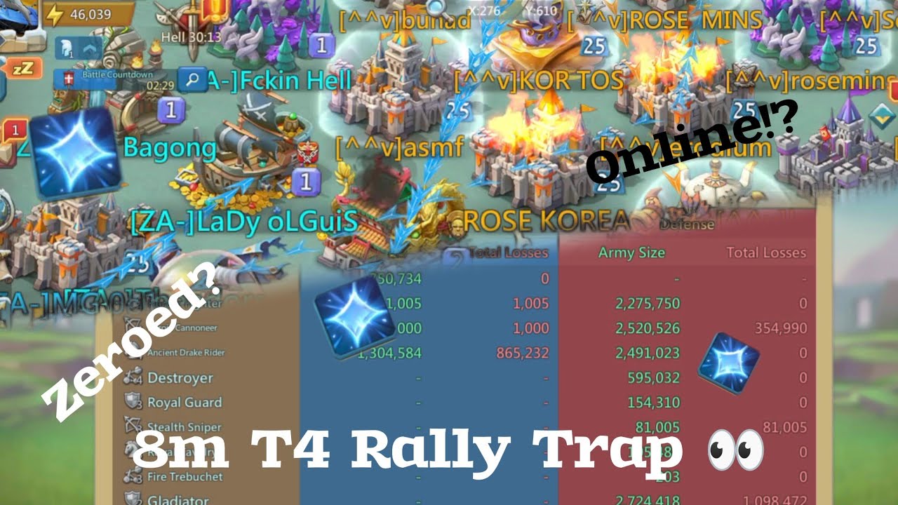 8M T4 Rally Trap got Zeroed?! | Lords Mobile | MG TRAP 