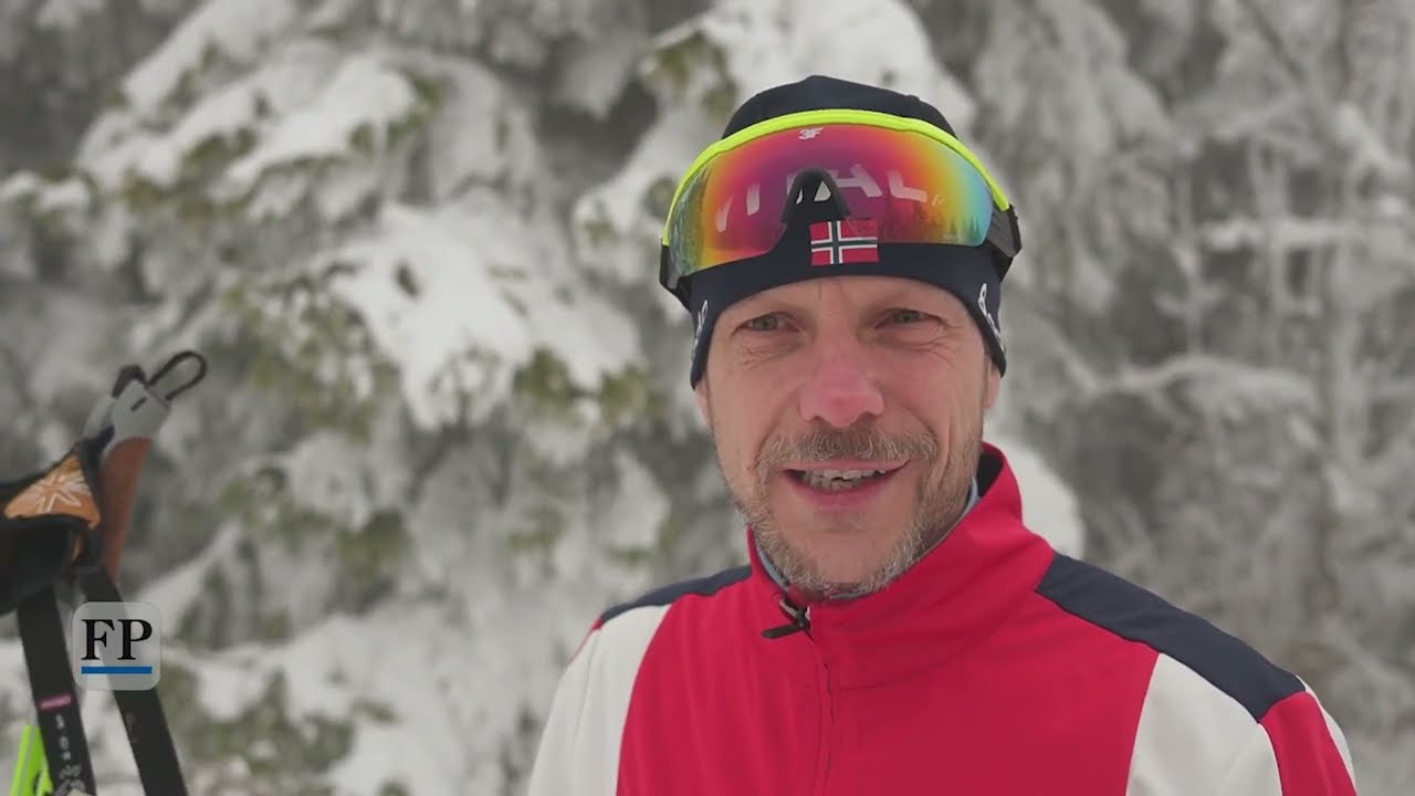 Winter auf dem Fichtelberg - Langläufer schon unterwegs