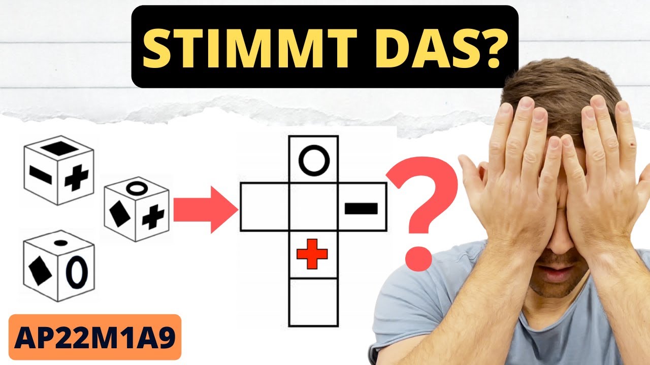 Knobelaufgabe: Kannst du die Symbole auf dem Würfel richtig zuordnen? räumliche Vorstellungskraft