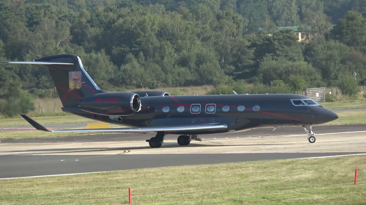 GULFSTREAM G500 9H-LOVE DEPARTING FROM FARNBOROUGH/EGLF UK 30-8-2024 TO IOWI-AUSTRIA